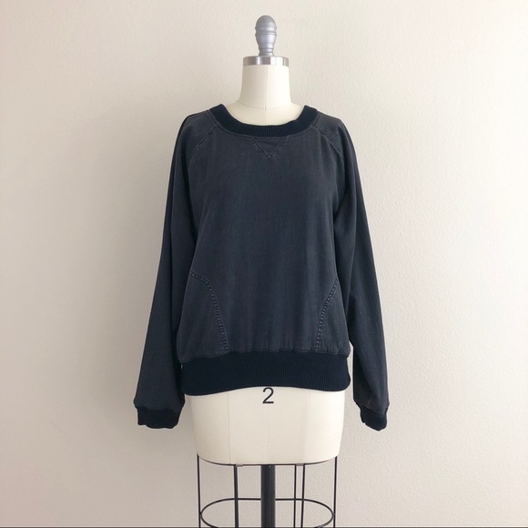 Madewell Sweaters - Madewell Black Denim Pullover Sweater